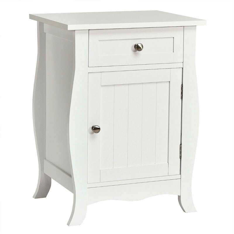 Accent Table with Single-Door Cabinet and Drawer