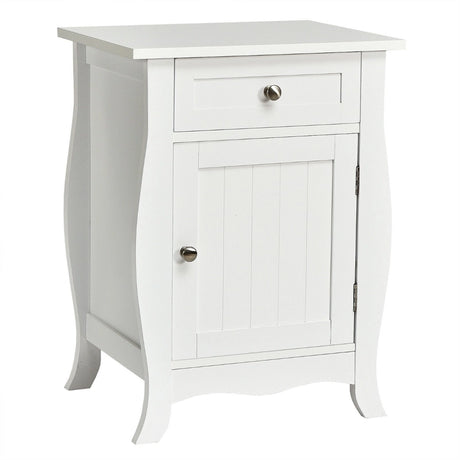 Accent Table with Single-Door Cabinet and Drawer