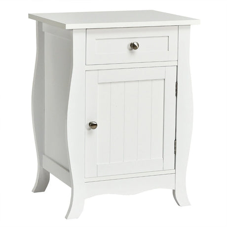 Accent Table with Single-Door Cabinet and Drawer