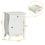 Accent Table with Single-Door Cabinet and Drawer