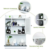 4-Tier Bathroom Over-The-Toilet Storage Cabinet with 5-Level Adjustable Shelves