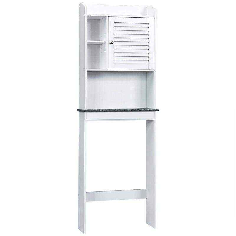 4-Tier Bathroom Over-The-Toilet Storage Cabinet with 5-Level Adjustable Shelves