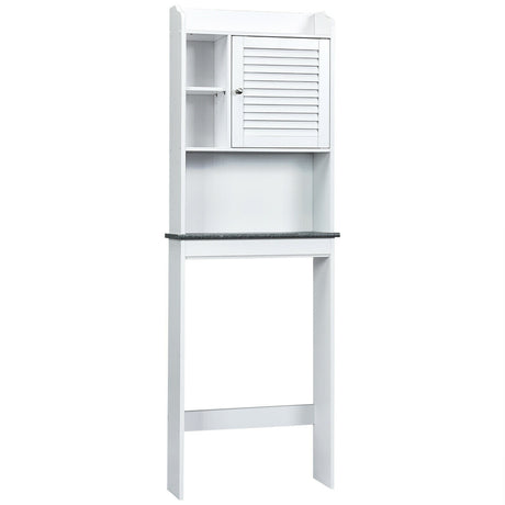 4-Tier Bathroom Over-The-Toilet Storage Cabinet with 5-Level Adjustable Shelves
