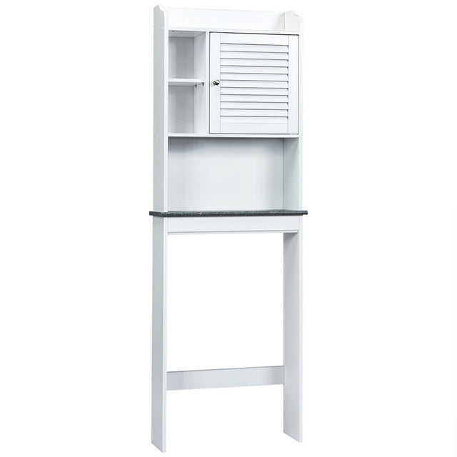 4-Tier Bathroom Over-The-Toilet Storage Cabinet with 5-Level Adjustable Shelves