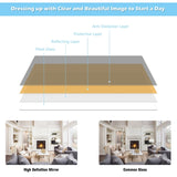 Full Length Wall-Mounted Mirror with Height Adjusting Hooks-White