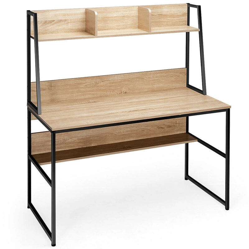 47-Inch Computer Desk Writing Study Table Workstation-Natural