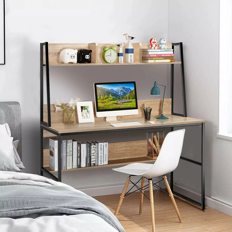 47-Inch Computer Desk Writing Study Table Workstation-Natural