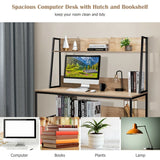 47-Inch Computer Desk Writing Study Table Workstation-Natural