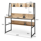47-Inch Computer Desk Writing Study Table Workstation-Natural