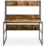 47-Inch Computer Desk Writing Study Table Workstation-Rustic Brown