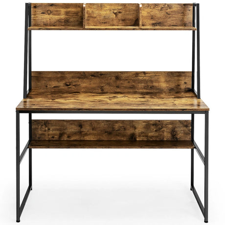 47-Inch Computer Desk Writing Study Table Workstation-Rustic Brown