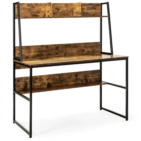 47-Inch Computer Desk Writing Study Table Workstation-Rustic Brown