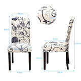 Set of 2 Tufted Dining Chair with Rubber Wooden Leg