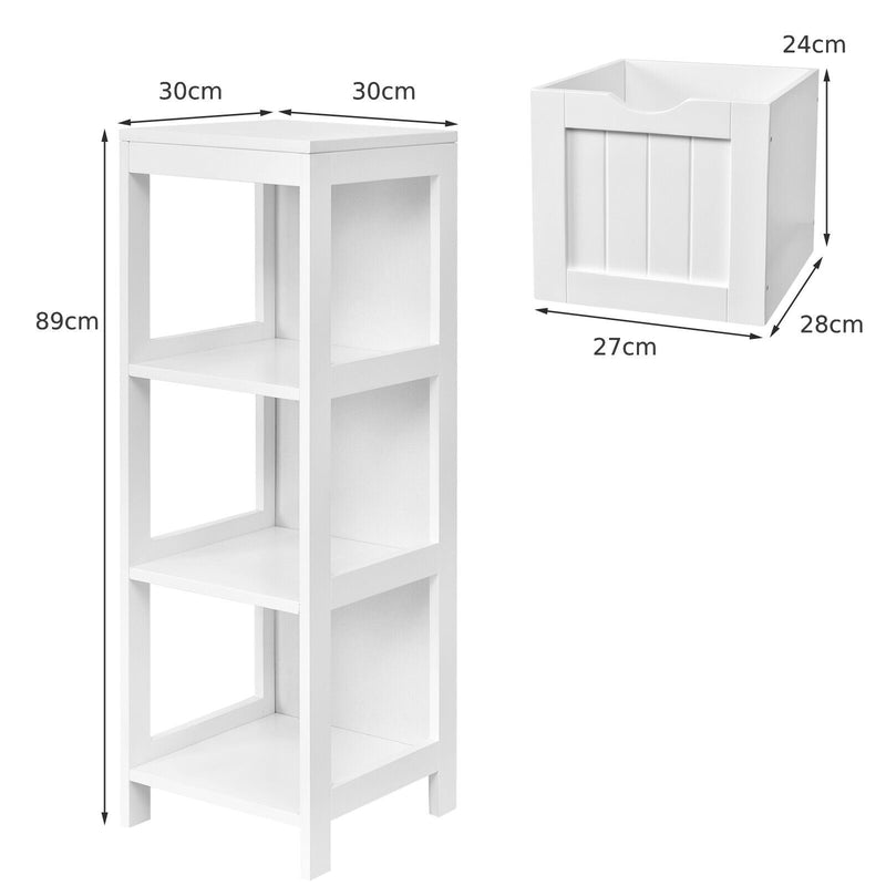 Freestanding Bathroom Floor Cabinet with 2 Removable Drawers