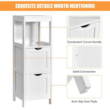 Freestanding Bathroom Floor Cabinet with 2 Removable Drawers