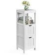 Freestanding Bathroom Floor Cabinet with 2 Removable Drawers