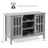Wooden TV Stand Console Cabinet for 50 Inch TV-Gray