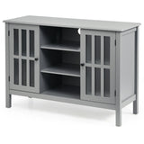 Wooden TV Stand Console Cabinet for 50 Inch TV-Gray