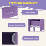 Kids Learning Desk &amp; Chair Set  for Bedroom &amp; Study Room-Purple