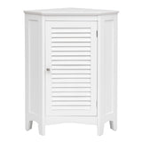 Free-Standing Corner Shutter Door Cabinet with Single Doors & 2 Shelves