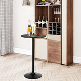 Modern Bar Table with Round Top for Living Room & Restaurant & Bistro