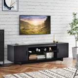 Modern Wood Universal TV Stand for TV up to 65 Inch with 2 Storage Cabinets
