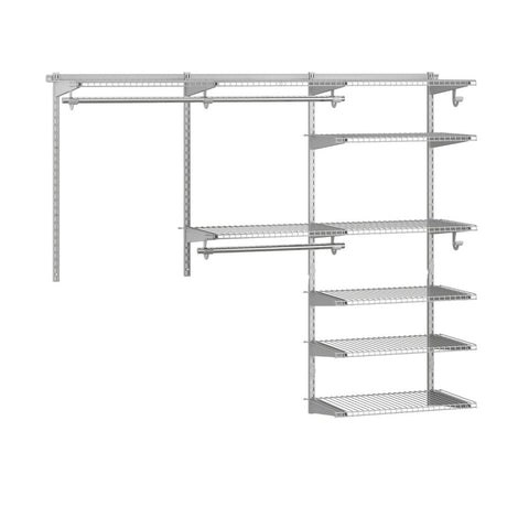 Custom Closet Organizer Kit with Cloth Rods for Bedroom