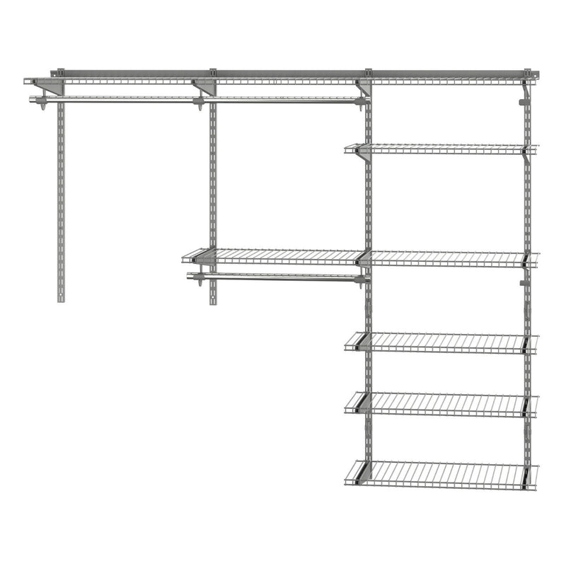 Custom Closet Organizer Kit with Cloth Rods for Bedroom