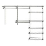 Custom Closet Organizer Kit with Cloth Rods for Bedroom