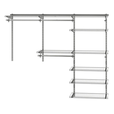 Custom Closet Organizer Kit with Cloth Rods for Bedroom