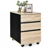 3-Drawer Mobile File Cabinet with Anti-tilt Design for Home & Office