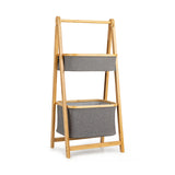Folding bamboo bathroom organizer 44.5 x 35 x 97.5 cm