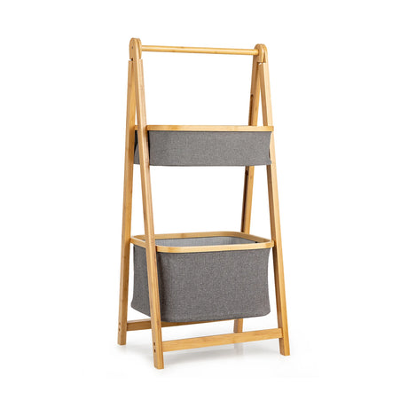 Folding bamboo bathroom organizer 44.5 x 35 x 97.5 cm