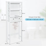 Toilet Space Saver Bathroom Organizer Storage Shelf with Drawers