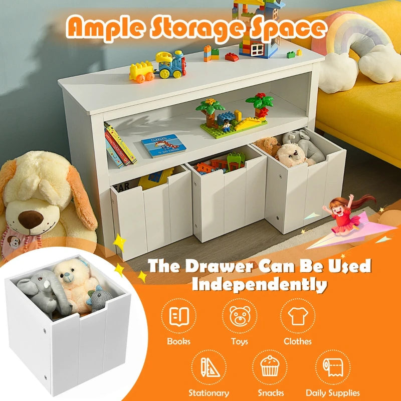 Kids Toy Storage Organizer with 3 Removable Drawers