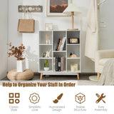 8-Cube Storage Organizer with 2 Anti-Tipping Mechanisms-White