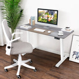 Electric Height Adjustable Standing Desk with Memory Smart Presets and Anti-Collision Function-Grey