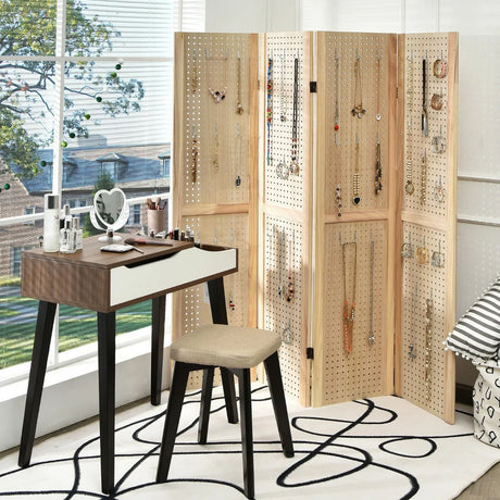 152 cm Tall Folding 4-Panel Pegboard Display