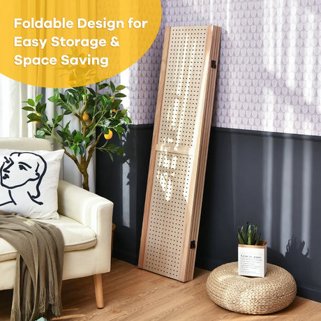 152 cm Tall Folding 4-Panel Pegboard Display