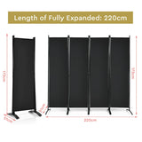 Portable Fiber Wall Divider  for Home Office-Black