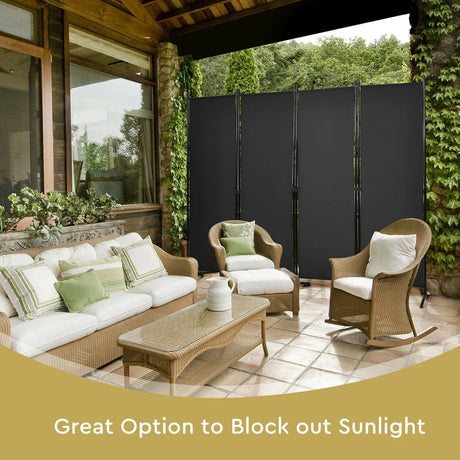 Portable Fiber Wall Divider  for Home Office-Black