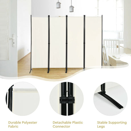 Portable Fiber Wall Divider  for Home Office-White