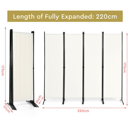 Portable Fiber Wall Divider  for Home Office-White