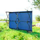 Outsunny Double Camping Cot Bed, with Bag - Blue