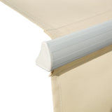 Outsunny 3.5M x 2.5M Manual Awning Canopy Retractable Sun Shade Shelter for Garden Patio