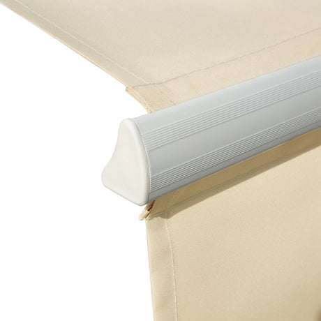 Outsunny 3.5M x 2.5M Manual Awning Canopy Retractable Sun Shade Shelter for Garden Patio