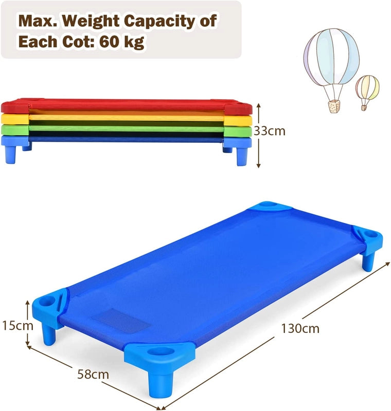 Kids Stackable Daycare Cot with Easy Lift Corners