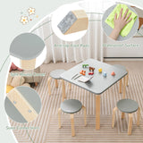 5-Piece Kids Table and Chair Sets for Play Room-Grey
