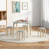 5-Piece Kids Table and Chair Sets for Play Room-Grey