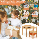 Kids Table and Chair Set with Storage Space for Toddlers